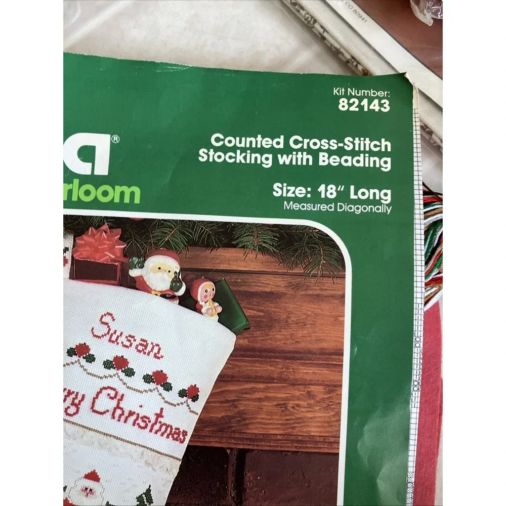 Bucilla Christmas Heirloom Stocking Santa & Friends Cross‎ Stitch Kit #82143